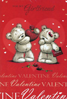 Valentine Girl-Boyfriend Open Card-