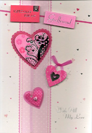 Valentine Girl-Boyfriend Open Card-