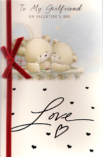 Valentine Girl-Boyfriend Open Card-