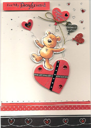 Valentine Girl-Boyfriend Open Card-