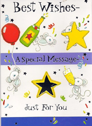 Best Wishes Open Card-