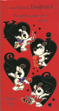Valentine Girl-Boyfriend Open Card-
