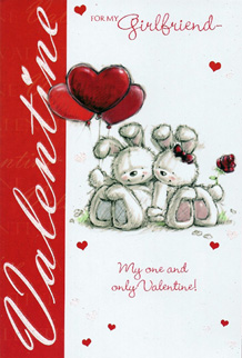 Valentine Girl-Boyfriend Open Card-