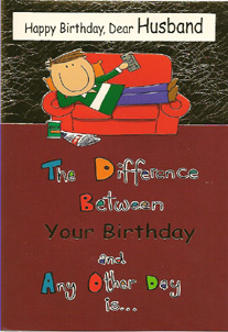 Birthday Husband Card-