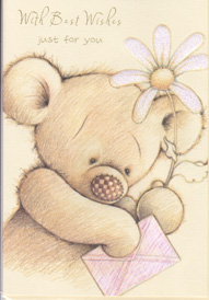 Best Wishes Open Card-