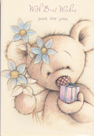 Best Wishes Open Card-