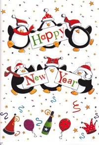 New Year Open Card-