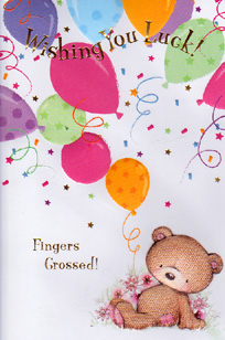 Good Luck Open Card-