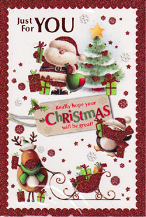 Christmas  Open Card-