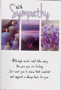 Symphathy Open Card-