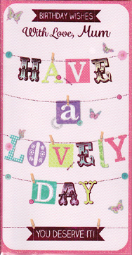Birthday Mum Mother Card-