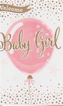 Birth Of Baby Girl Open Card-