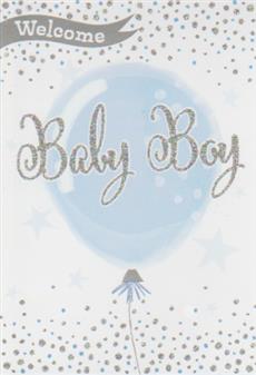 Birth Of Baby Boy Open Card-