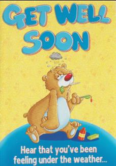 Get Well Open Card-