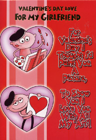 Valentine Girl-Boyfriend Open Card-