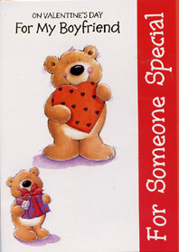 Valentine Girl-Boyfriend Open Card-