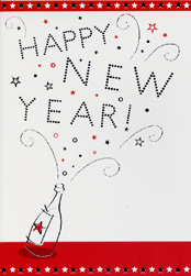New Year Open Card-