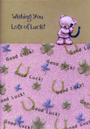 Good Luck Open Card-