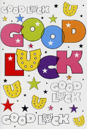 Good Luck Open Card-